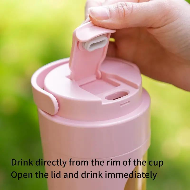 Portable Electric Blender Cup 23.67 Oz with 12 Blades LCD Display USB Rechargeable 50 Watts One-Button Control for Smoothies Juices and Teas Ideal for Home Use