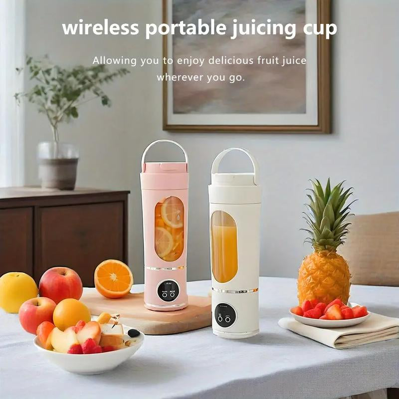 Portable Electric Blender Cup 23.67 Oz with 12 Blades LCD Display USB Rechargeable 50 Watts One-Button Control for Smoothies Juices and Teas Ideal for Home Use