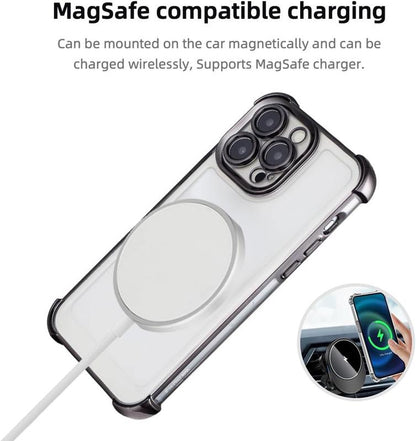Entronix Case for Apple Iphone 17/16/15/14/13/12/11 Air/Plus/Pro Max - Glossy Bumper Cover & Holder Ring, [Magnetic] Smartphone Accessories Protective
